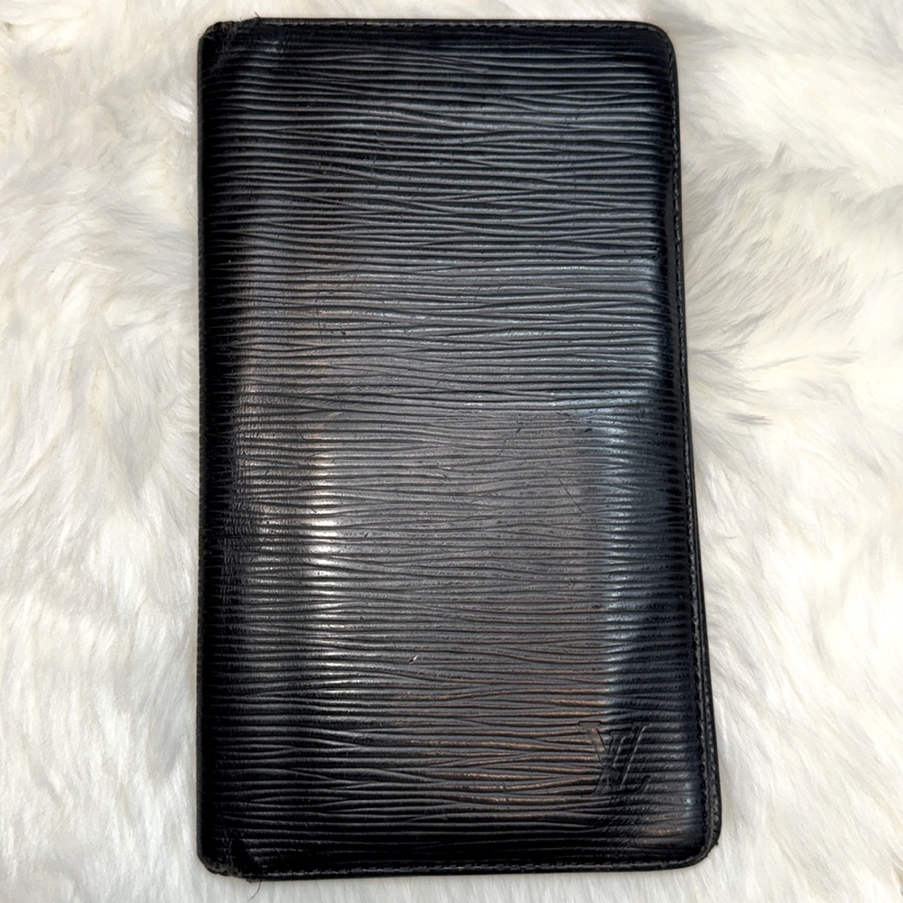 Louis Vuitton Black Epi Long Wallet